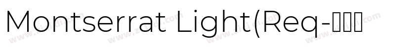 Montserrat Light(Req字体转换